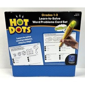 Educational Insights EI-2765 Hot Dots 40 Cards LTS Word Problems Grade 1-3
